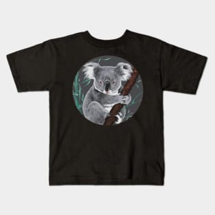 Forlorn Koala Japanese Art Print Kids T-Shirt